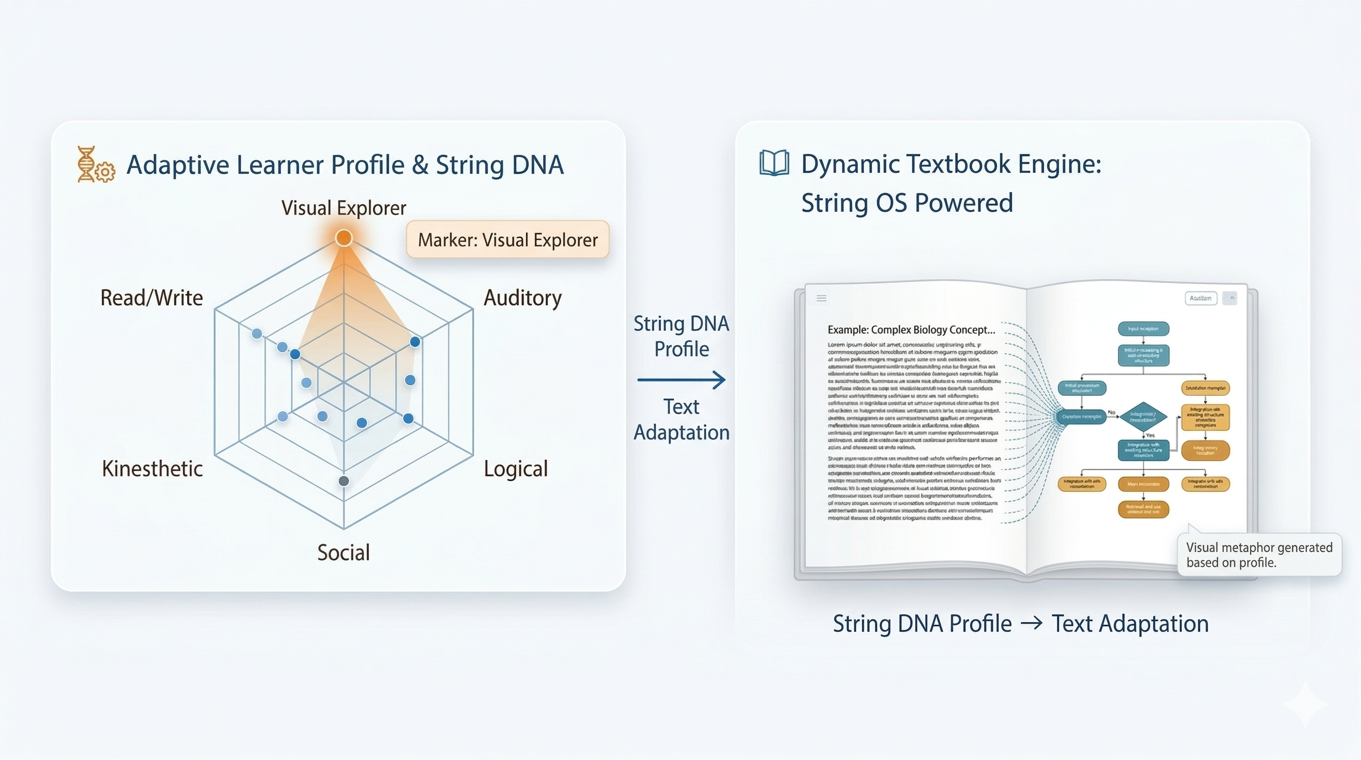 Split Screen: Text vs Generated Flowchart